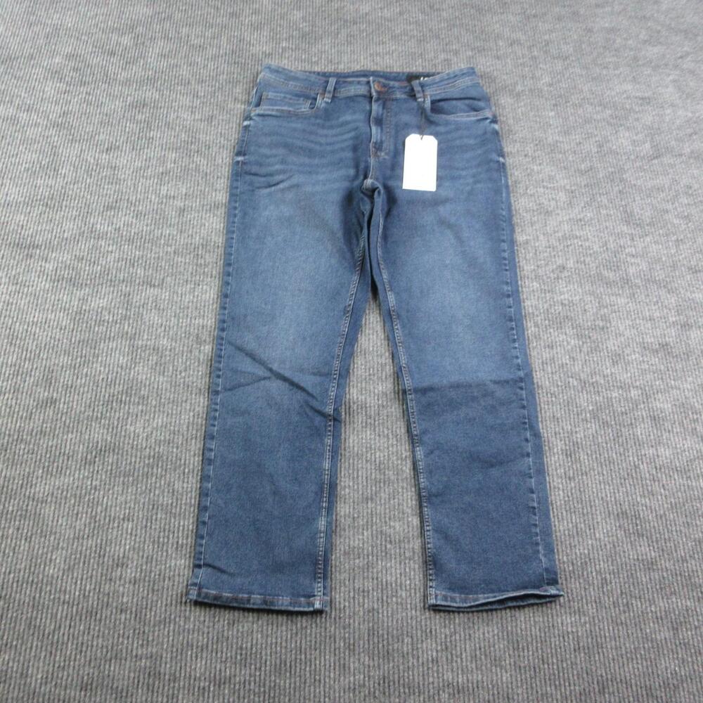 The Perfect Jean Jeans Mens 36x30 Blue Straight Athletic Fit Admiral 34x29.5 NWT